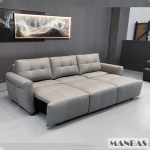 ลินลัมลิมโซฟาเบดไฟฟ้าแบบปรับเปลี่ยนได้ โซฟาหนังแท้อิตาลี โซฟาพับอเนกประสงค์สำหรับโรงภาพยนตร์ จัดส่งฟรี - Product Image 5