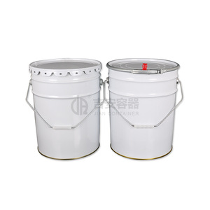 Seau à peinture Jian Container 10L, blanc, métal, hermétique, pour emballage de produits chimiques - Product Image 2