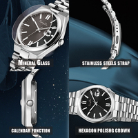 Montre à quartz de luxe vintage personnalisée pour homme, boîtier en alliage, bracelet en cuir, résistante à l'eau 30 bars, lumineuse, pour les loisirs et les affaires