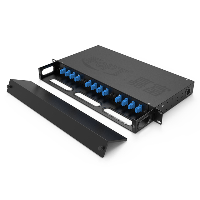 JFOPT High Quality 96 Fiber 1UR Metal Fiber Optical Patch Panel SC FC LC ST Fixed Fusion Type Rack Mounted Networking Multi-Mode