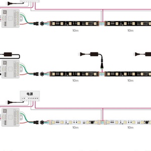 Tira de Luces LED de PVC IP65 WS2805 RGBCCT Digital Magic Dream Colors 12V/24V 60 LED/M 3000K al por Mayor - Product Image 4