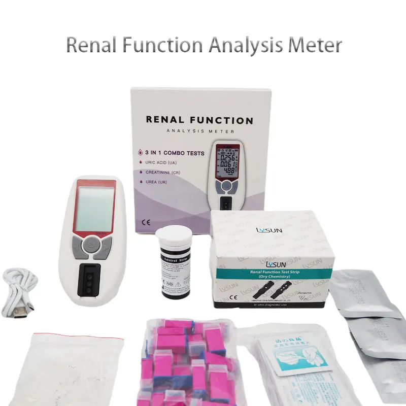 Multifunctional 3 in 1 renal function test kit Health Care Digital Portable Handheld Blue tooth Uric Acid Renal Function Meter
