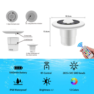 New Arrival mới nhất thiết kế mini UFO điều khiển từ xa hồ bơi cắm trại bãi cỏ dưới nước IP68 ABS năng lượng mặt trời điện LED nổi ánh sáng - Product Image 5
