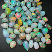 Opale naturelle brillante en vrac, pierre de cristal ronde taille brillant, jeu de couleurs, effet feu, 3-10mm, 5g, cabochon Jewelrytopia