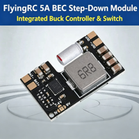 Module régulateur abaisseur de tension FlyingRC 5A BEC 2-6S Lipo 5V/6.2V/7.4V/9V commutable MP9447 pour drone FPV et modèle RC à aile fixe