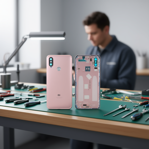 Cover Posteriore Rosa di Ricambio per Xiaomi Mi A2 Mi6X in Materiale ABS - Product Image 3