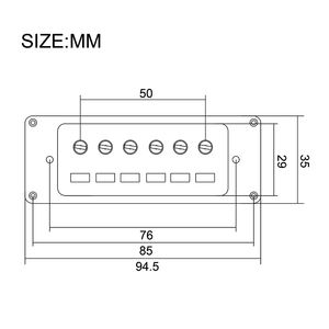 Mini LP Pickup 68x29mm couvercle en laiton avec cadre 9K/<span class=keywords><strong>4</strong></span> câble conducteur bobine fractionnement 6 rond + 6 pièces carrées pour <span class=keywords><strong>guitare</strong></span> de style LP - Product Image 5