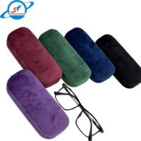 Étui à lunettes rigide en velours de haute qualité, vente en gros d'usine, boîte à lunettes à monture métallique avec logo personnalisé pour lunettes optiques