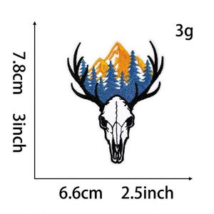 Patch thermocollant brodé en 3D, thème Las Vegas, avec motifs dés, cartes à jouer, tête de cerf et pêche, pour la décoration de vêtements - Product Image 5