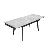 La table à manger de marbre de jambe d'acier inoxydable préside des ensembles de salle à manger