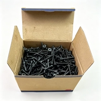 Vis autoperceuses pour meubles en bois M3.5 M5 à tête cruciforme Phillips, filetage fin, phosphatées noires, pour plaques de plâtre, avec certification CE