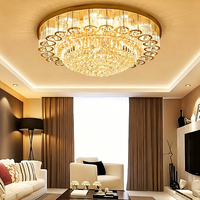 DUOMEIJU Plafonnier rectangulaire en cristal de luxe à LED doré, hauteur réglable, pour hall d'hôtel, restaurant, style moderne et simple, européen, 3000K