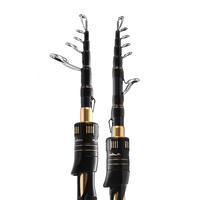 Canne à pêche et moulinet combo, blank carbone, courte et pliable, 1,8-2,4m, super puissante, Medusa HASIDA Custom Lake