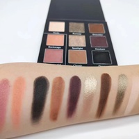 Palette de carton de fard à paupières de 9 couleurs de luxe professionnel de logo personnalisé maquillage de palette de papier d'ombre à paupières à haute teneur en pigments imperméable