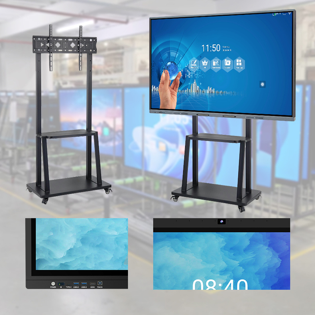 Wholesale Prices 75 Inch 4K 40-Touch-Point Interactive Flat Panel Smart Whiteboard for Education with Android/Windows OS