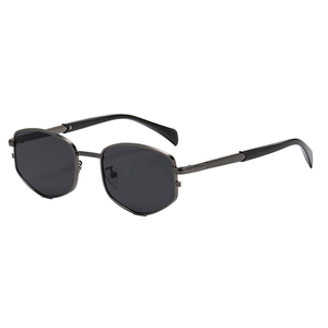 Oem Classical Full Rim Light Weight Unisex Luxury <b>Black</b> Gold <b>Rectangle</b> Metal Frame UV400 <b>Sunglasses</b> Wholesale High Quality - Product Image 1