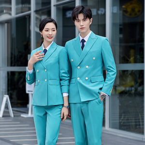 Double Breasted Suit Men Formal Wear Orange Wool Blend <b>Work</b> Attire - Product Image 3