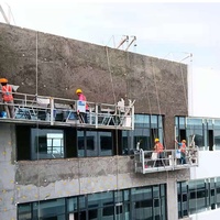 Plataforma Suspendida Galvanizada ZLP500 para Construcción, Limpieza de Edificios, Góndola para Limpieza de Ventanas