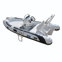 Bateau pneumatique à coque rigide en aluminium Hypalon Hedia CE Rib 430 cm de Hedia