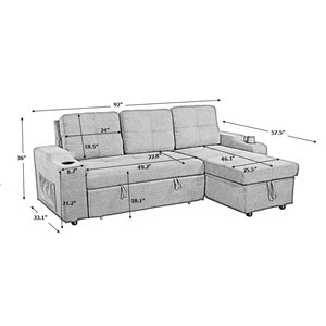 Latest Design Sofa Bed Modern Luxury Sofa Bed for Living Room Stylish and Versatile <strong>Sofabed</strong> for Contemporary Homes - Product Image 5
