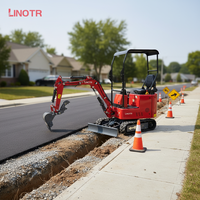 Mini-excavatrice sur chenilles de 1,5 T certifiée CE, fabriquée en Chine, avec moteur, pompe, boîte de vitesses et engrenages haute performance, pour l'exportation