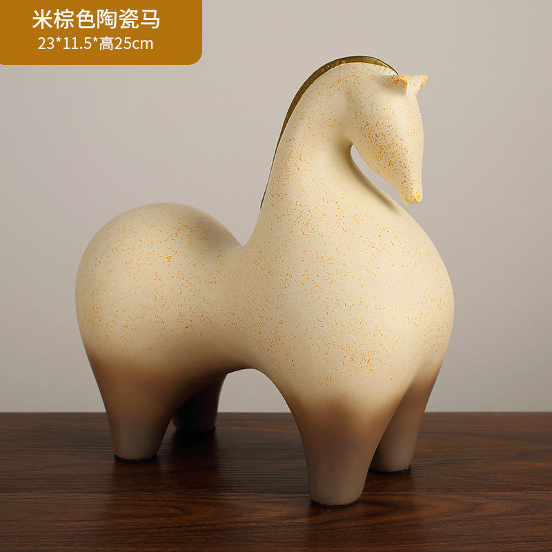 m brown ceramic horse