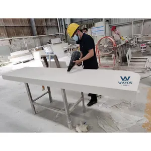 Yunfu Fabriek Man Gemaakt Carrara Wit Kunstmatige Quartz Stone Marmeren Plaat Aanrecht