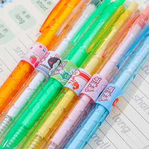 Stylo à bouton-poussoir en plastique, pointe en acier inoxydable de 0,5 mm, pour le bureau et l'école - Product Image 2
