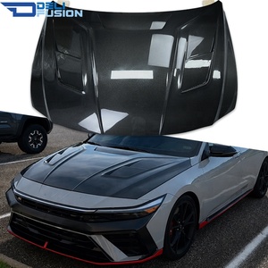 Pour Hyundai Elantra N CN7 2021-2026, style JW, capot avant ventilé en fibre de carbone véritable léger, modification automobile - Product Image 1