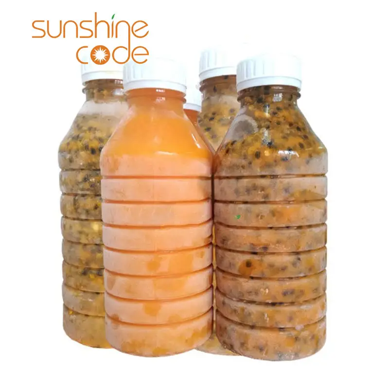 Sunshine Code frozen concentrated passion fruit juice puree IQF graines fruit de passion bottled 1 kg passion fruit thailand