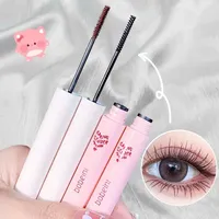 Mascara à brosse ultra-fine, maquillage en fibres de soie, allonge les cils, imperméable, séchage rapide, mascara mat brun noir, cosmétiques