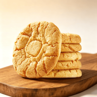 Biscuits classiques à la pêche et au beurre, croustillants, halal, vente en gros pour les magasins de proximité et les supermarchés