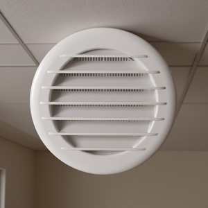 Round Recessed <b>Grille</b> White PP 100 Mm <b>Ventilation</b> Fan Part - Product Image 3