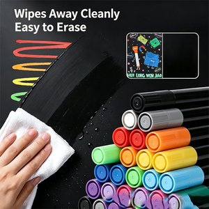 Marcadores de tela de punta oblicua sin goteo, rotuladores de pintura permanentes de doble punta <span class=keywords><strong>para</strong></span> ropa, lavables y resistentes a la decoloración <span class=keywords><strong>para</strong></span> arte textil - Product Image 6