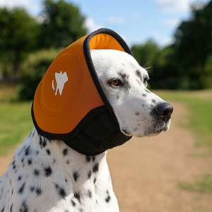 Diadema de Confort para Perros, Orejeras Antiespanto Cálidas con Patrón Sólido, Múltiples Colores, Tallas SML, Ropa de Poliéster para Mascotas - Product Image 2