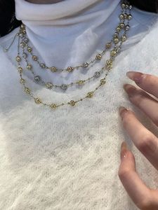 Collar y Pulsera de Cadena con Cuentas de Oro Amarillo Real de 18K de Lujo Xinfly, Diseño Moderno y de Última Moda para Mujer, Joyería Fina al por Mayor - Product Image 4