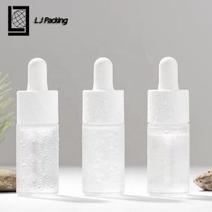 Chai Lọ Tròn Mỹ Phẩm Trong Suốt Mờ Chai Serum Thủy Tinh Với Chai Nhỏ Giọt <span class=keywords><strong>10Ml</strong></span> - Product Image 1