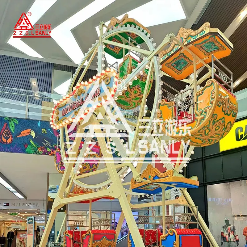 Dijual bianglala Mini anak-anak tema permainan Karnaval dalam ruangan Mall belanja peralatan wahana taman hiburan mewah bersertifikat CE