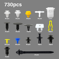 730pcs Auto Fastener Plastic Push Retainer Clips Door Panel Trim Body Fasteners for Vehicle Tools