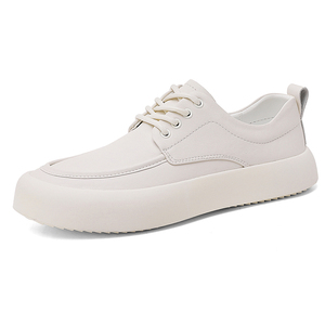 Nuovo commercio all'ingrosso barca bianca estate traspirante pelle Vintage scarpe da <span class=keywords><strong>uomo</strong></span> vera mucca con lacci classico Sneaker antiscivolo di alta qualità <span class=keywords><strong>44</strong></span> - Product Image 1