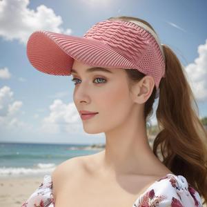 Chapeau de soleil d'été pour <span class=keywords><strong>femme</strong></span> I-0680, chapeau bob en tricot ajouré avec large bord, pliable, pour la plage et les activités de plein air, <span class=keywords><strong>casquette</strong></span> de baseball pour la <span class=keywords><strong>randonnée</strong></span> - Product Image 6