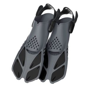 Aletas de esnórquel hebillas ajustables aletas de natación de tacón abierto tamaño de viaje aletas de natación cortas para esnórquel buceo natación adulto - Product Image 2