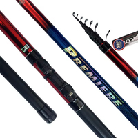 Canne à pêche télescopique Sensoar Carbon avec porte-moulinet métallique, anneaux multi-guides, pour lancer longue distance en eau douce et salée, canne de surf