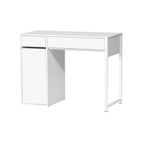 DU'S white – bureau de famille rectangulaire moderne en bois avec 2 tiroirs et armoires de rangement