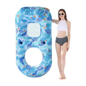 Eco-friendly PVC swimming ring automatic inflatable life buoy swimming pool toy for women man and child