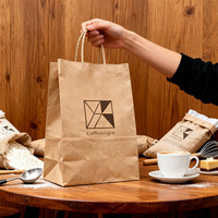 Sacs de shopping de luxe recyclables en papier kraft avec poignée en corde de coton, impression de logo personnalisée, estampage à chaud doré pour expositions et chaussures