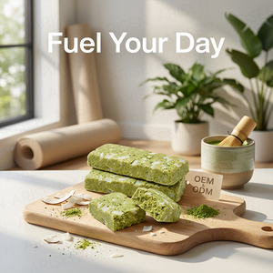 OEM <span class=keywords><strong>Protein</strong></span> Barları Yeni Matcha <span class=keywords><strong>Protein</strong></span> Barları Yüksek Enerjili Sert Doku Tatlı Tadı HELAL Bisküvi Poşet Ambalajda Toptan - Product Image 4