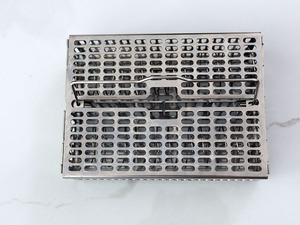 Laboratory Disinfection 316 Stainless Steel Wire Metal Sterilization Basket with Closing Lid Used for <strong>Pathological</strong> <strong>Analysis</strong> - Product Image 1