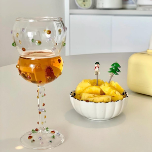 Calice da <span class=keywords><strong>Vino</strong></span> in Vetro Borosilicato da 300ml, Fatto a Mano, con Puntini Colorati, a Forma di Zucca, Creativo, per <span class=keywords><strong>Vino</strong></span> <span class=keywords><strong>Rosso</strong></span>, per Casa, Feste, Confezione Regalo - Product Image 3