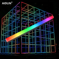 Светодиодная панель AIDLIN 64 пикселя, 1 м, RGB, с индивидуальной адресацией, программируемая DMX SPI, класс защиты IP66, из алюминиевого сплава, для сценического видеоэкрана
